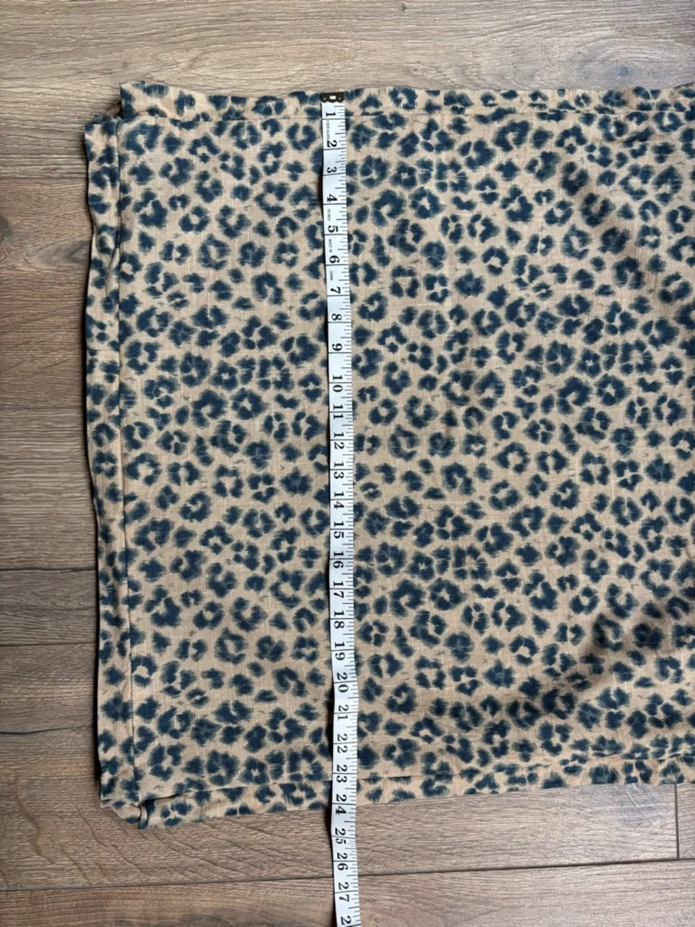 Navy Velvet & Linen Leopard Print Accent Pillow Cover | 22” Square Reversible
